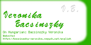 veronika bacsinszky business card